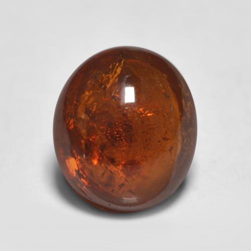 Granato spessartite Arancione scuro naturale da 0.96 ct, Taglio ovale, Traslucido