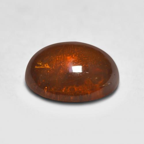 Granato spessartite Arancione scuro naturale da 0.96 ct, Taglio ovale, Traslucido