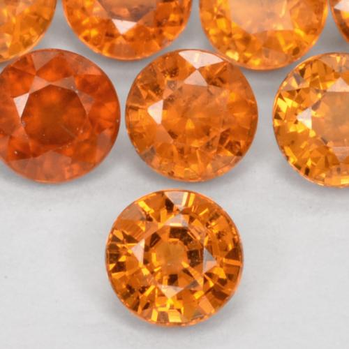 Granato spessartite Arancio Medio naturale da 0.31 ct, Rotondo, VS