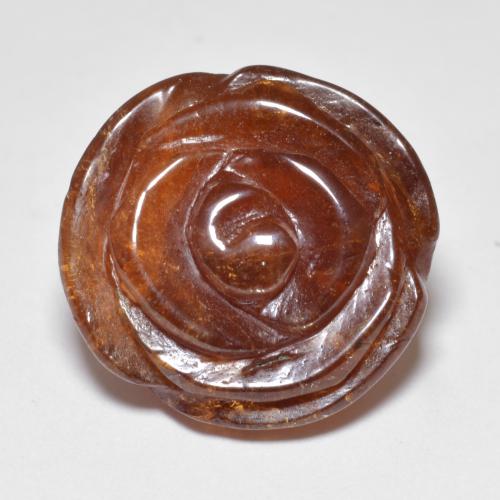 Granato spessartite naturale arancione da 22,72 ct, taglio fiore, traslucido
