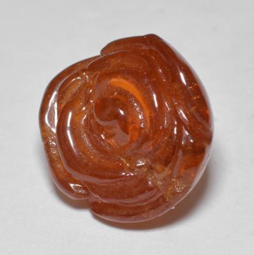 Granato spessartite Arancione scuro naturale da 16.52 ct, Taglio a fiore, Traslucido