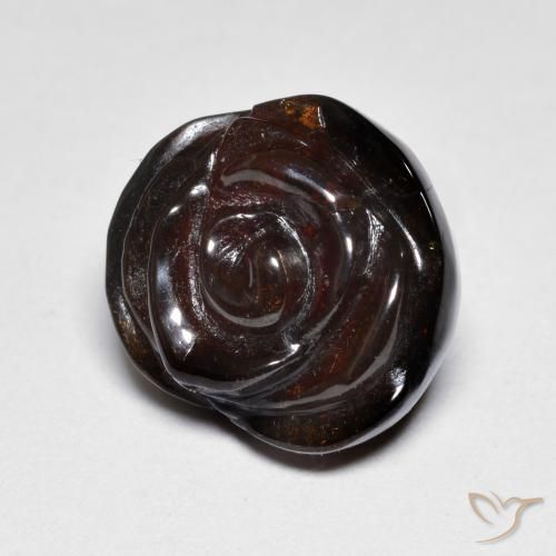 Granato spessartite marrone pecan naturale da 14.42 ct, Taglio a fiore, Traslucido