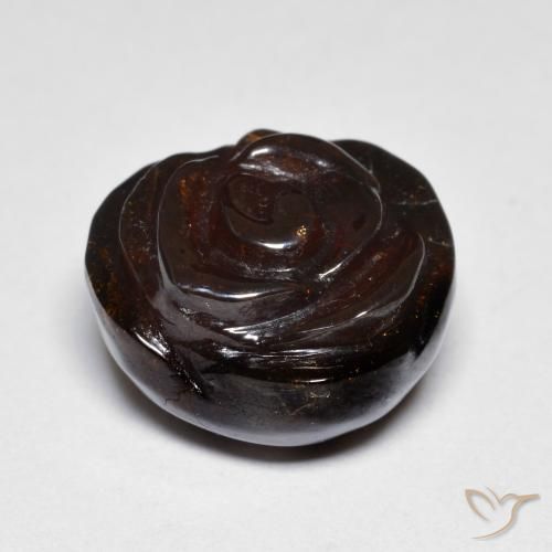 Granato spessartite marrone pecan naturale da 14.42 ct, Taglio a fiore, Traslucido