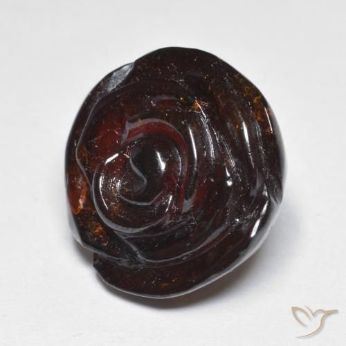 Granato spessartite Marrone medio-scuro naturale da 22.97 ct, Taglio a fiore, Traslucido