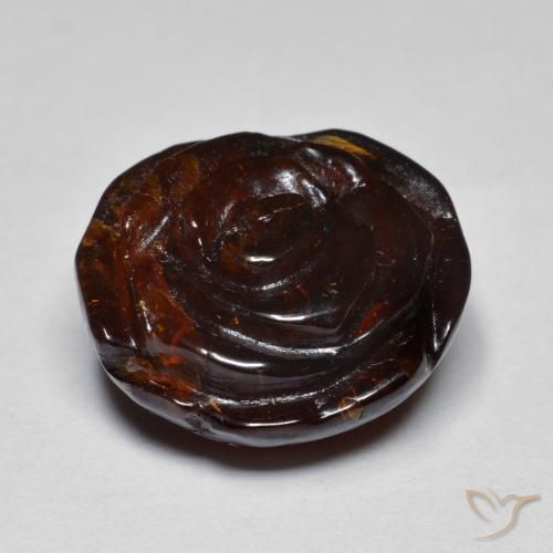 Granato spessartite Marrone caldo naturale da 19.72 ct, Taglio a fiore, Traslucido