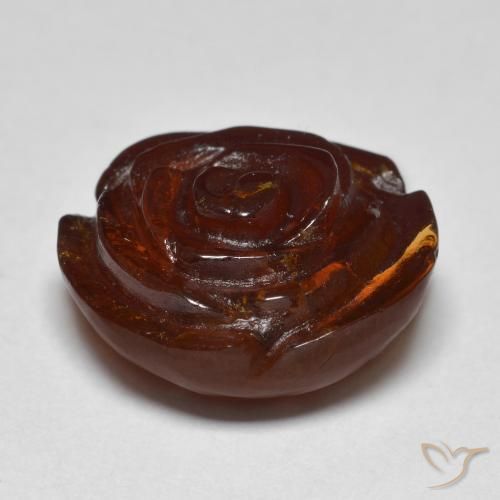 Granato spessartite Marrone medio-scuro naturale da 17.78 ct, Taglio a fiore, Traslucido