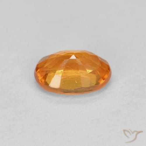 Granato spessartite Arancione brillante naturale da 0.56 ct, Ovale, VS-SI
