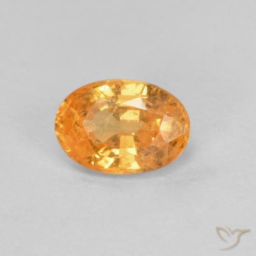 Granato spessartite Arancio Intenso naturale da 0.59 ct, Ovale, VS-SI