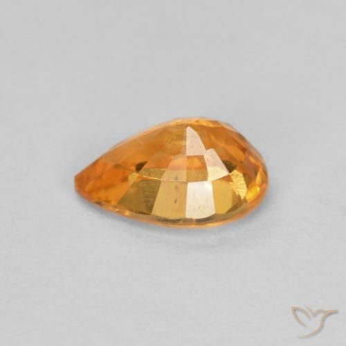 Granato spessartite Arancio Medio naturale da 0.58 ct, Forma a pera, VS-SI