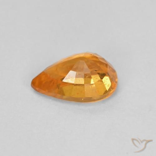 Granato spessartite Arancio Medio naturale da 0.58 ct, Forma a pera, VS-SI
