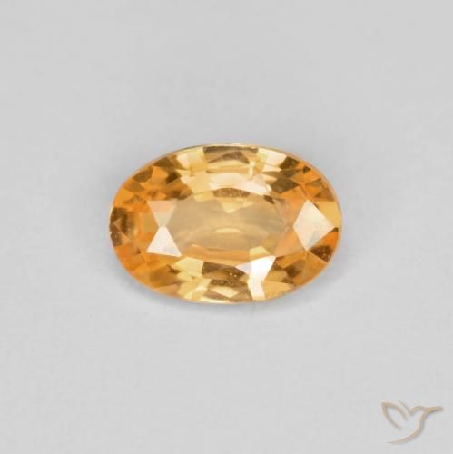0.44ct Naturale Arancione brillante Granato spessartite, Ovale, VVS-VS