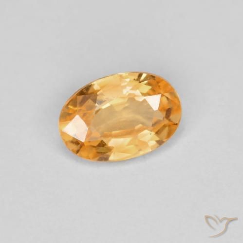 Granato spessartite Arancione brillante naturale da 0.44 ct, Ovale, VVS-VS