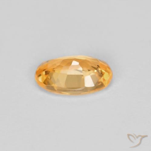 Granato spessartite Arancione brillante naturale da 0.44 ct, Ovale, VVS-VS