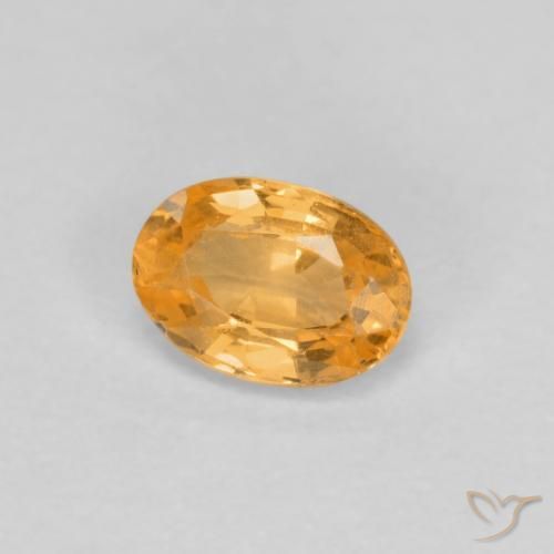 Granato spessartite Arancione brillante naturale da 0.39 ct, Ovale, VS