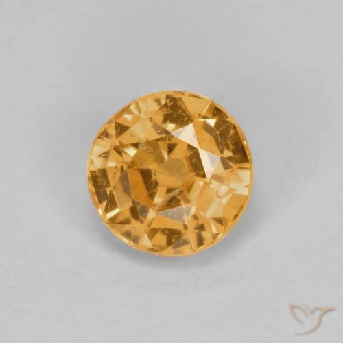 Granato spessartite Arancio Medio naturale da 0.52 ct, Rotondo, VS