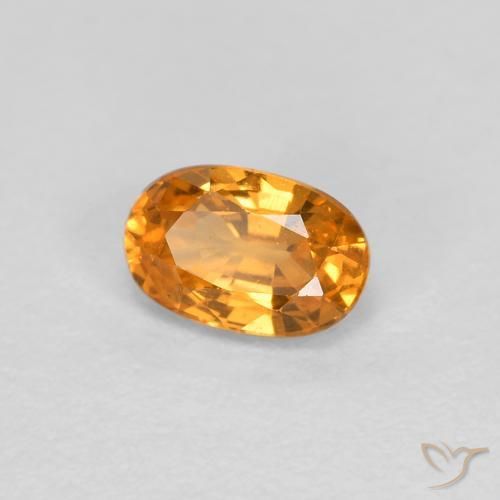 Granato spessartite Albicocca Arancia naturale da 0.44 ct, Ovale, VS