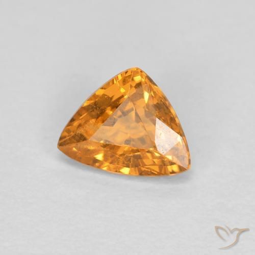 Granato spessartite Albicocca Arancia naturale da 0.53 ct, Taglio trillion, VS
