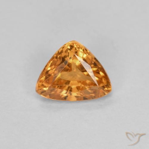 0.44ct Naturale Arancione scuro Granato spessartite, Taglio trillion, VS-SI