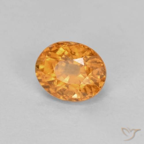 Granato spessartite Albicocca Arancia naturale da 0.60 ct, Ovale, VS-SI