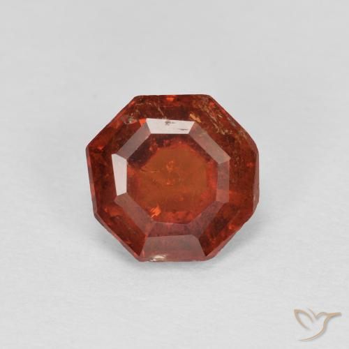 Granato spessartite Arancione scuro naturale da 1.21 ct, Ottagonale / Taglio smeraldo, SI