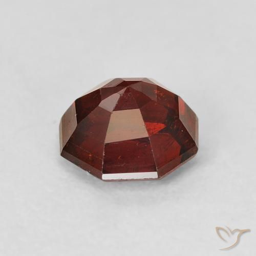 Granato spessartite Sangria rossa naturale da 1.33 ct, Ottagonale / Taglio smeraldo, SI