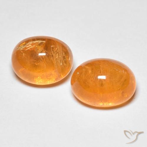Gemme di Granato spessartite Arancio Medio naturale da 5.11 ct, Taglio ovale, Trasparente