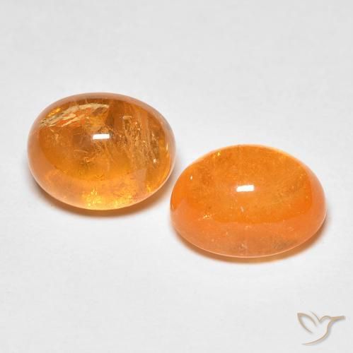 Gemme di Granato spessartite Arancio Medio naturale da 5.11 ct, Taglio ovale, Trasparente