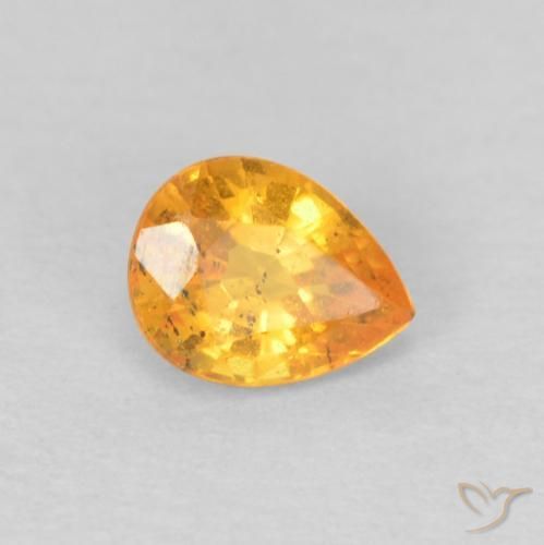 Granato spessartite Arancio Medio naturale da 0.45 ct, Forma a pera, VS