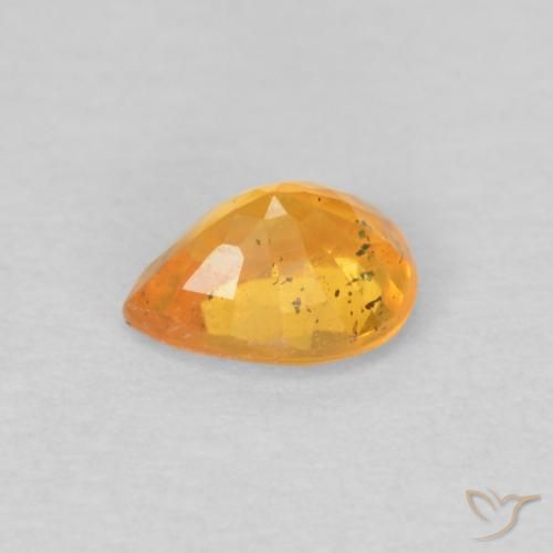 Granato spessartite Arancio Medio naturale da 0.45 ct, Forma a pera, VS