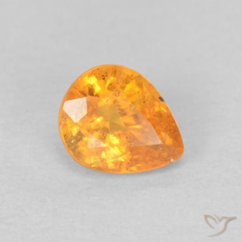 Granato spessartite Arancio Medio naturale da 0.54 ct, Forma a pera, VS