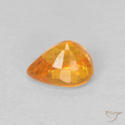 Granato spessartite Arancio Medio naturale da 0.54 ct, Forma a pera, VS