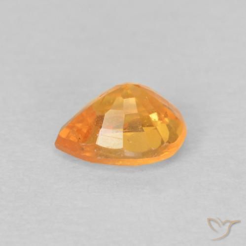 Granato spessartite Arancio Intenso naturale da 0.50 ct, Forma a pera, VS