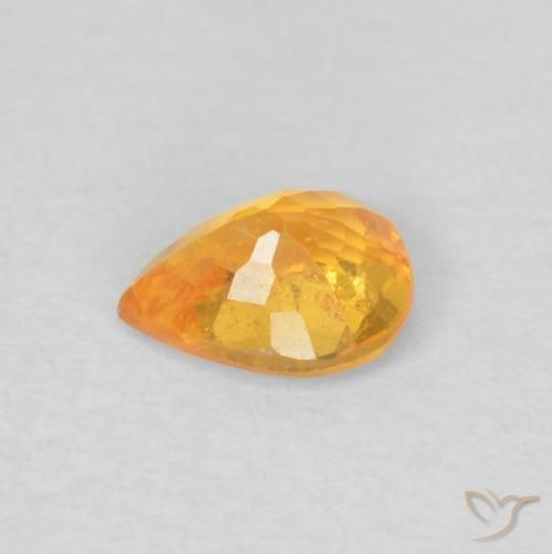 Granato spessartite Arancio-Oro naturale da 0.42 ct, Forma a pera, VS