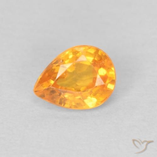 Granato spessartite Arancio Medio naturale da 0.43 ct, Forma a pera, VS