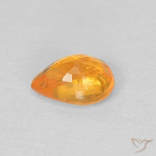 Granato spessartite Arancio Medio naturale da 0.43 ct, Forma a pera, VS