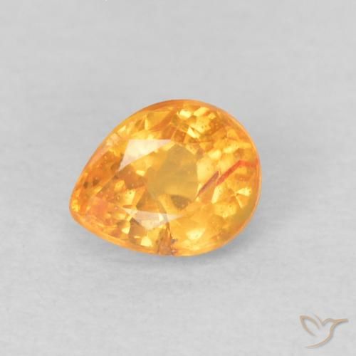 Granato spessartite Arancio-Oro naturale da 0.28 ct, Forma a pera, VS