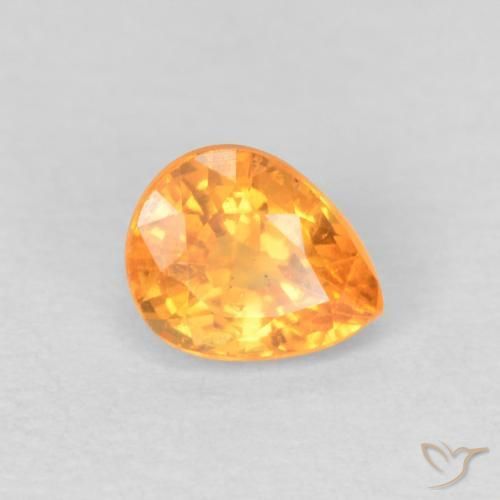 Granato spessartite Arancio Medio naturale da 0.53 ct, Forma a pera, VS
