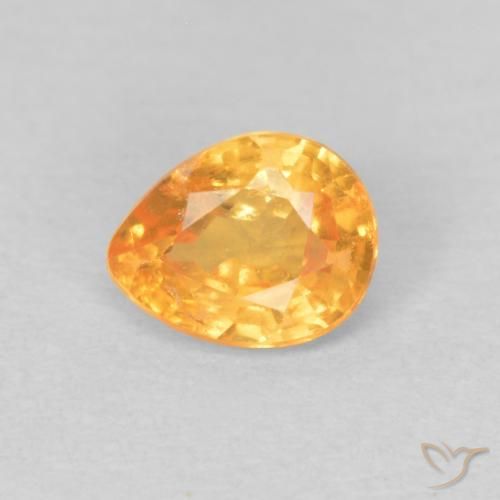 0.44ct Naturale Dorato medio Granato spessartite, Forma a pera, VS