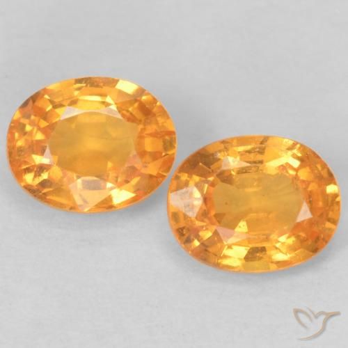 0.94ctw Naturale Arancio-Oro Granato spessartite, Ovale, VS