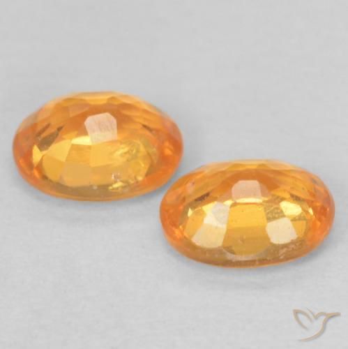 Gemme di Granato spessartite Arancio-Oro naturale da 0.94 ct, Ovale, VS