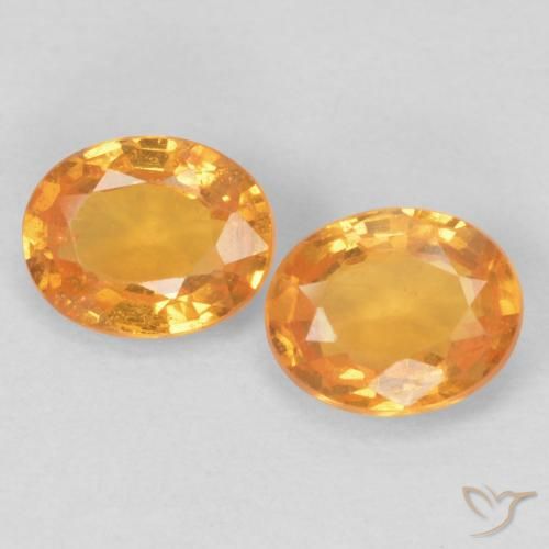 0.97ctw Naturale Albicocca Arancia Granato spessartite, Ovale, VS