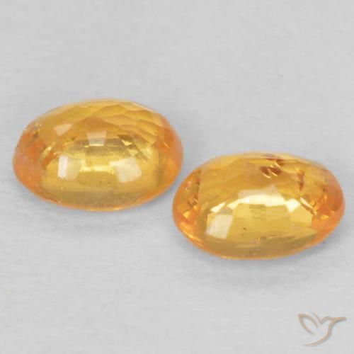 Gemme di Granato spessartite Arancio Intenso naturale da 0.47 ct, Ovale, VS