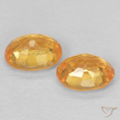 Gemme di Granato spessartite Arancio Medio naturale da 0.46 ct, Ovale, VS
