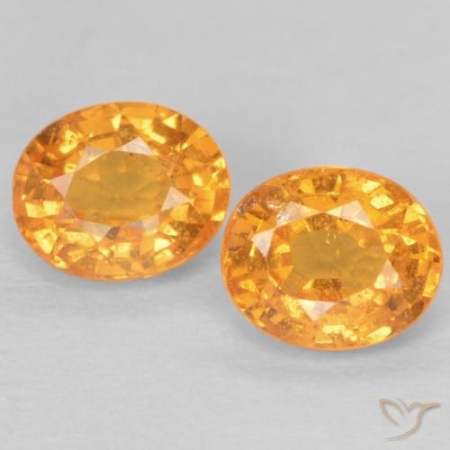 1.05ctw Naturale Arancio Intenso Granato spessartite, Ovale, VS