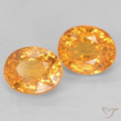 Gemme di Granato spessartite Arancio Intenso naturale da 1.05 ct, Ovale, VS