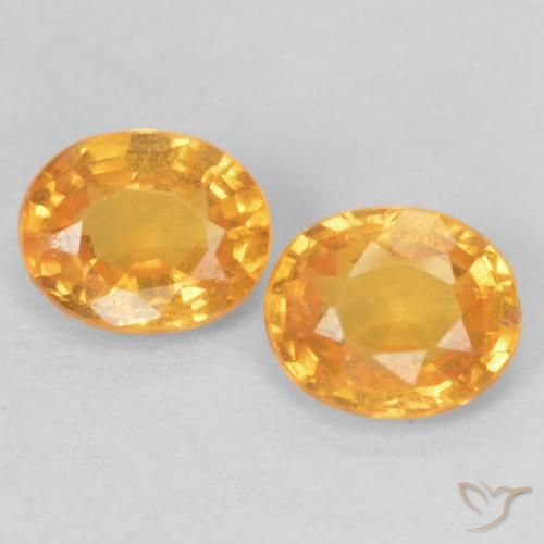 0.84ctw Naturale Arancio Medio Granato spessartite, Ovale, VS