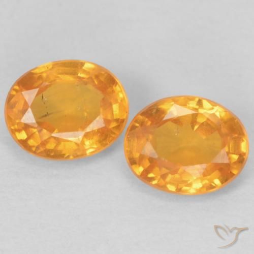 0.93ctw Naturale Arancio Medio Granato spessartite, Ovale, VS