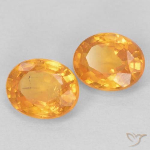 Gemme di Granato spessartite Arancio Medio naturale da 0.93 ct, Ovale, VS