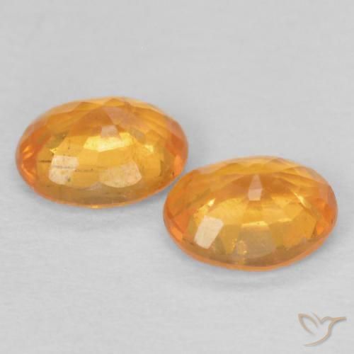 Gemme di Granato spessartite Arancio Medio naturale da 0.93 ct, Ovale, VS