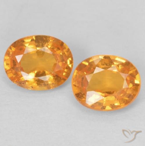 0.91ctw Naturale Arancione brillante Granato spessartite, Ovale, VS